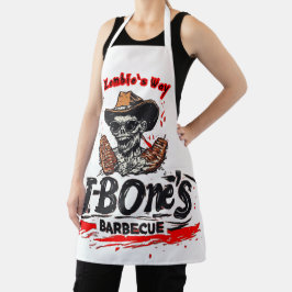 Grappig Zombie-ontwerp op een witte Schort