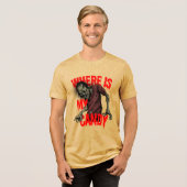 Grappig Zombie Snoep Halloween Horror Grap Tri-Blend Shirt (Voorkant volledig)