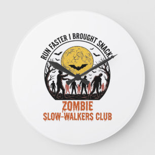 Grappig Zombie T-shirt met Gegraveerde Maan en Don Grote Klok