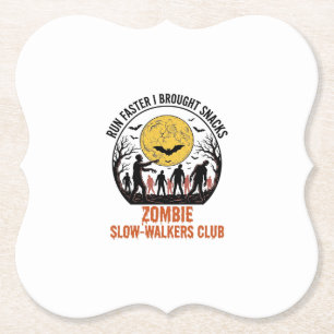 Grappig Zombie T-shirt met Gegraveerde Maan en Don Kartonnen Onderzetters