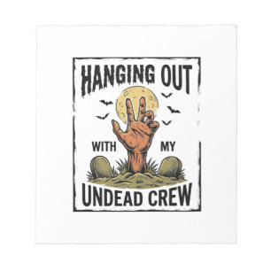Grappig Zombie T-shirt voor Horror Fans Vintage On Notitieblok