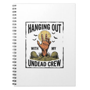 Grappig Zombie T-shirt voor Horror Fans Vintage On Notitieboek