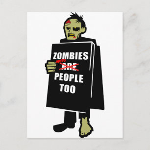 Grappig Zombie, Zombie was te veel mensen Briefkaart