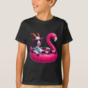Grappig Zomer Geit Roze Zwembad Party Hawaiian Sum T-shirt