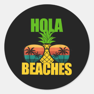 Grappig Zomer Vakantie Strand T Sun Gles Cruise Ho Ronde Sticker