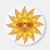 Grappig, Zomerhitte, Zonneschijn - Te Hete Houding Magneet (Voorkant)