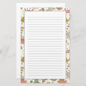 Grappig zomerpatroon met schepen briefpapier (Voorkant / Achterkant)