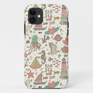 Grappig zomerpatroon met schepen Case-Mate iPhone case