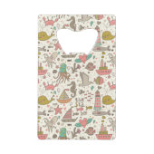 Grappig zomerpatroon met schepen creditkaart flessenopener (Voorkant)