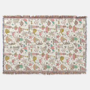 Grappig zomerpatroon met schepen deken