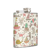 Grappig zomerpatroon met schepen heupfles (Rechts)