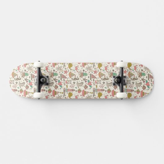 Grappig zomerpatroon met schepen persoonlijk skateboard (Horizontaal)