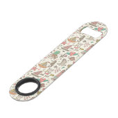 Grappig zomerpatroon met schepen speed flessenopener (Achterkant Gekanteld)