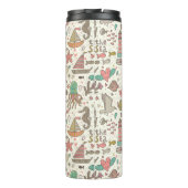 Grappig zomerpatroon met schepen thermosbeker (Achterkant)