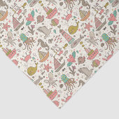 Grappig zomerpatroon met schepen tissuepapier (Detail)