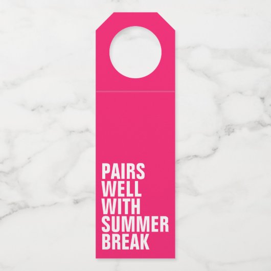 Grappig zomerreces cadeau voor wijn flessenhanger (Voorkant)