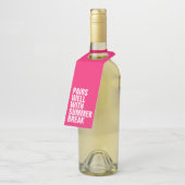 Grappig zomerreces cadeau voor wijn flessenhanger (Schuin)