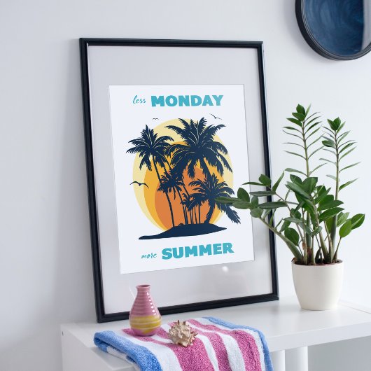 Grappig zomers ontwerp. poster