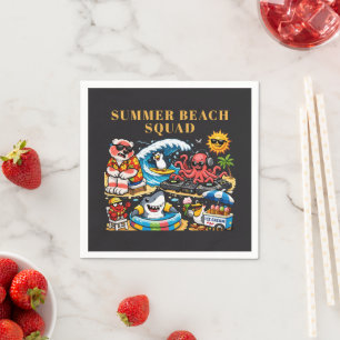 Grappig zomerstrandfeest Dieren - DJ Octopus & Su Servet