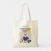 Grappig Zomervakantie Gekke Goose Retro Design Tote Bag (Achterkant)