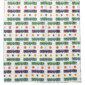 Grappig zomerwoord douchegordijn (Voorkant)