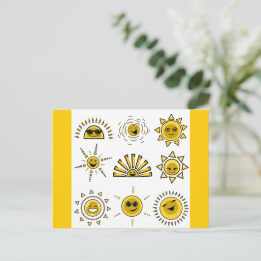 grappig_zon2 briefkaart (Staand voorkant)