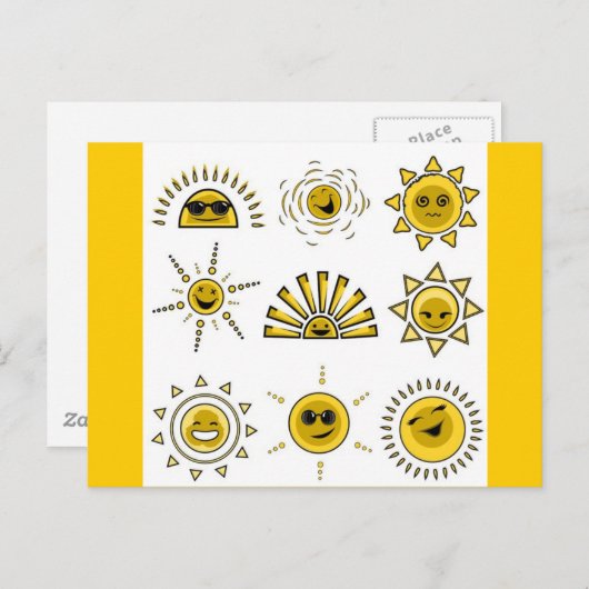 grappig_zon2 briefkaart (Voorkant / Achterkant)