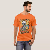 Grappig zon surfen skelet t-shirt (Voorkant volledig)