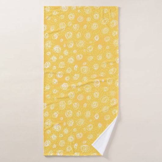 Grappig zonnig naadloos patternabstract, kunst, ba badhanddoek (Badhanddoek)