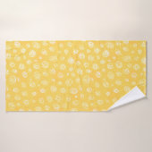 Grappig zonnig naadloos patternabstract, kunst, ba badhanddoek (Badhanddoek)