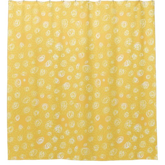 Grappig zonnig naadloos patternabstract, kunst, ba douchegordijn (Voorkant)