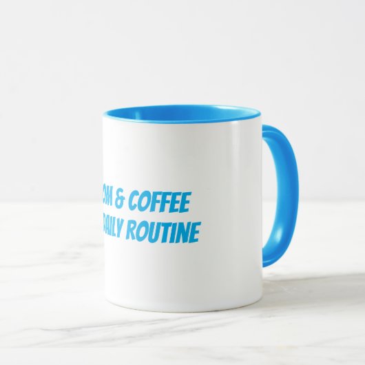 Grappig "Zoom & Coffee My Daily Routine" Mok (Voorkant rechts)