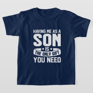 Grappig zoon cadeau woordkunst t-shirt