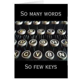 Grappig "Zoveel woorden, zo weinig sleutels"  kaar