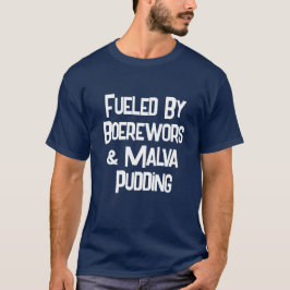 Grappig Zuid-Afrikaans gevoed door Boerwors Mannen T-shirt