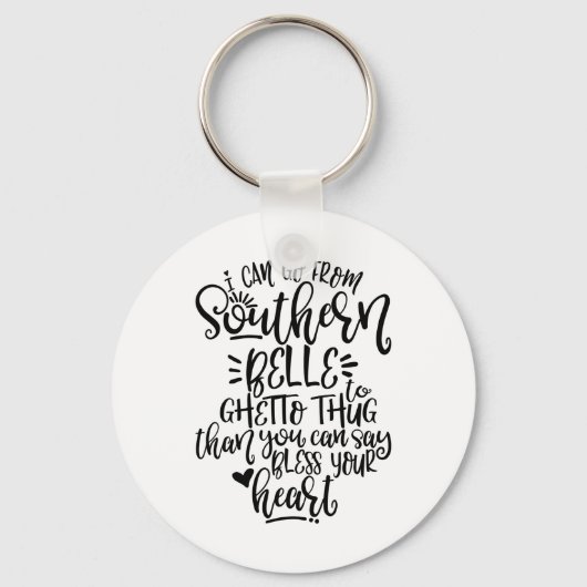 Grappig zuidelijk ontwerp dat ik uit Zuid-Belle ka Sleutelhanger (Voorkant)