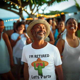 Grappig Zuidwestelijk Thema Pensioenfeest Cactus T-shirt
