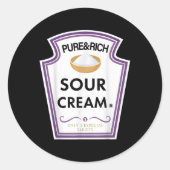 Grappig Zure Cream Group specerij familie Hallowee Ronde Sticker (Voorkant)