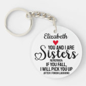 Grappig zusje citaat als je Herfst hart naam foto Sleutelhanger (Voorkant)