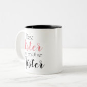 Grappig zusje van een andere meneer tweekleurige koffiemok (Voorkant links)