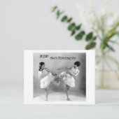 Grappig  zusters die me de dans schoppen briefkaart (Staand voorkant)