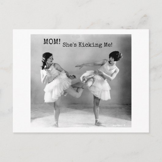 Grappig  zusters die me de dans schoppen briefkaart (Voorkant)