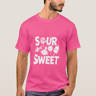 Grappig zuur dan zoet Kind en volwassen Schattige T-shirt