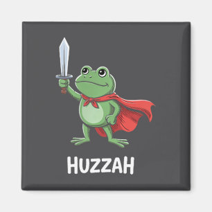 Grappig Zwaard Meme Quote Huzzah Kikker Ridder Magneet