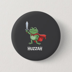 Grappig Zwaard Meme Quote Huzzah Kikker Ridder Ronde Button 5,7 Cm