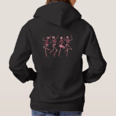 Grappig zwart dansen skelet Halloween heks Hoodie (Achterkant)