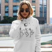 Grappig zwart Dansend Skeleton halloween heks pet Hoodie