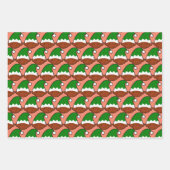 Grappig zwart elf gezicht inpakpapier vel (Voorkant 2)