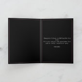 Grappig zwart en roze bulldog echtgenoot verjaarda kaart (Binnen)