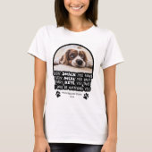 Grappig zwart en wit schattig huisdier kijken foto t-shirt (Voorkant)